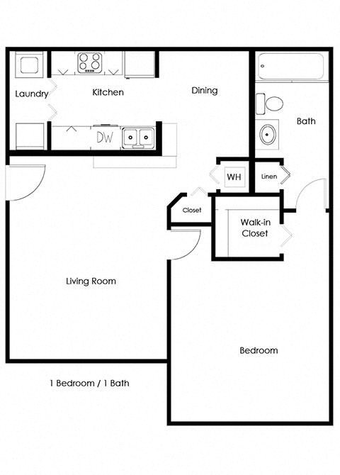 One Bedroom Floor Plan
